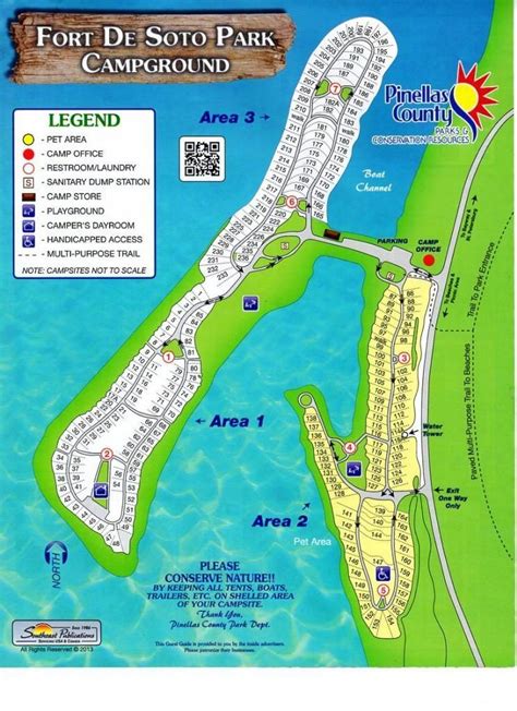 Map of Fort Desoto Campground